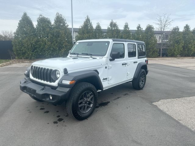 Bright White Clearcoat 2025 Jeep Wrangler Sport S 4-Door 4WD SUV / Crossover Four-Wheel Drive 8-Speed Automatic