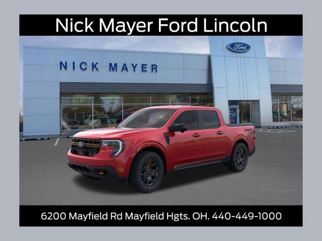 Ruby Red Metallic 2025 Ford Maverick Tremor SuperCrew AWD Pickup Truck All-Wheel Drive 8-Speed Automatic