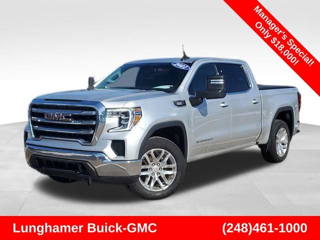 Quicksilver Metallic 2021 GMC Sierra 1500 SLE Crew Cab 4WD Pickup Truck Four-Wheel Drive Automatic