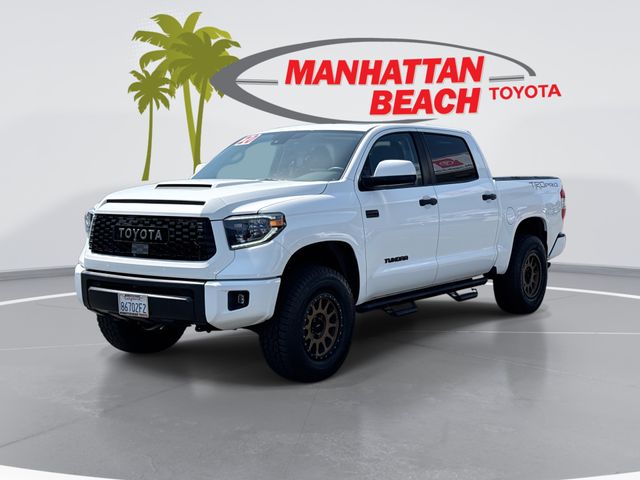 Super White 2020 Toyota Tundra TRD Pro CrewMax 4WD Pickup Truck Four-Wheel Drive 6-Speed Automatic