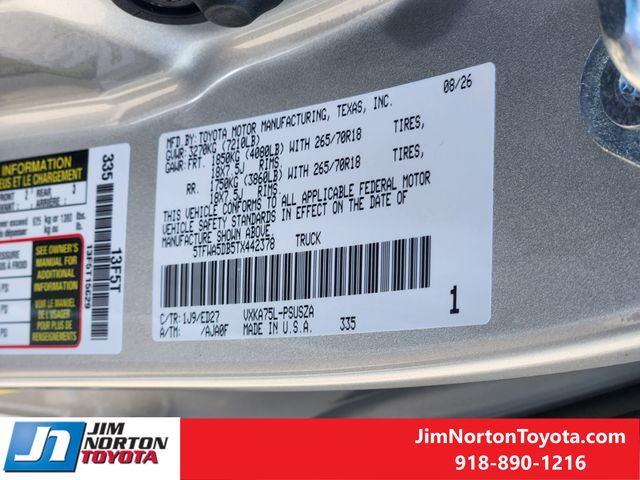 New 2026 Toyota Tundra Truck