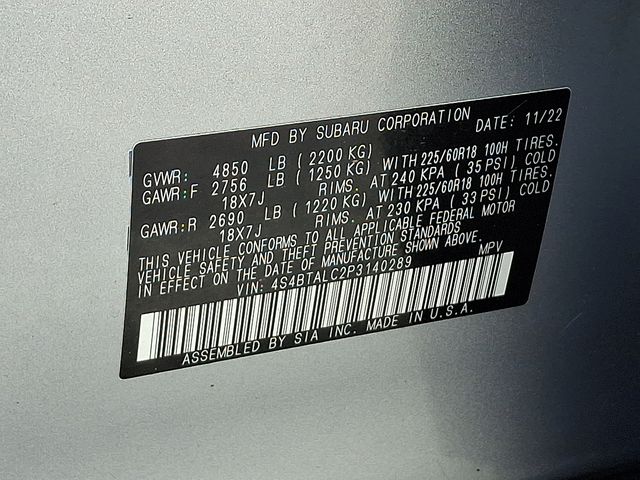 2023 Subaru Outback Onyx Edition Silver at Subaru and VW of Moon Township