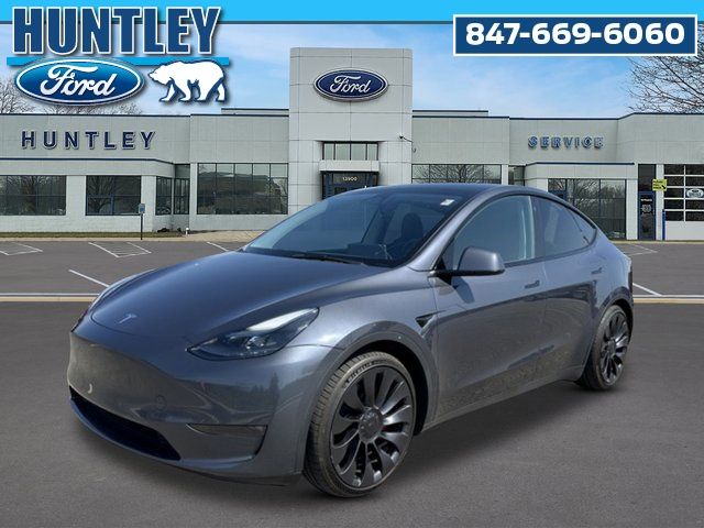 Gray 2023 Tesla Model Y Performance AWD SUV / Crossover All-Wheel Drive 1-Speed Automatic