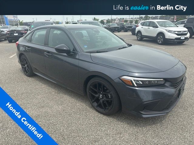 Meteorite Gray Metallic 2024 Honda Civic Sport FWD Sedan Front-Wheel Drive Continuously Variable Transmission