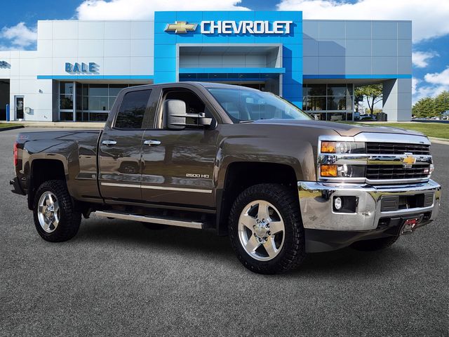 Brownstone Metallic 2015 Chevrolet Silverado 2500HD LTZ Double Cab 4WD Pickup Truck Four-Wheel Drive 6-Speed Automatic Overdrive