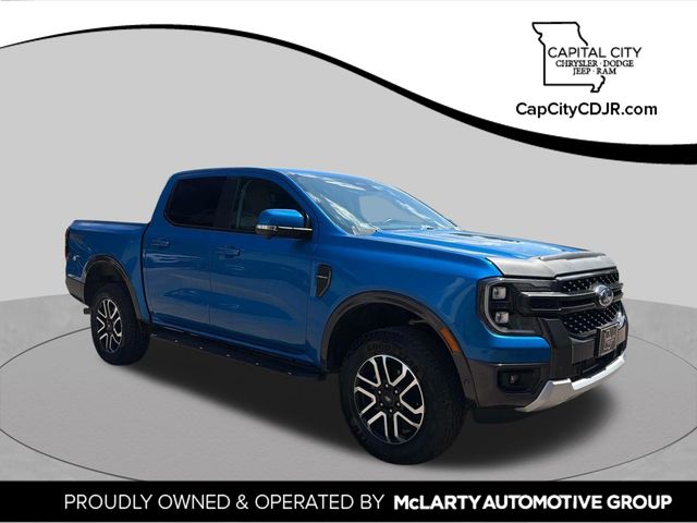 Blue Metallic 2024 Ford Ranger Pickup Truck Four-Wheel Drive Automatic