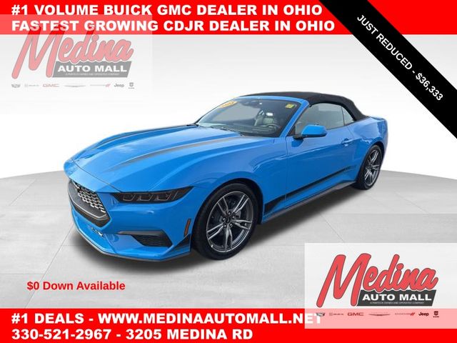 Grabber Blue Metallic 2025 Ford Mustang EcoBoost Premium Convertible RWD Convertible Rear-Wheel Drive Automatic