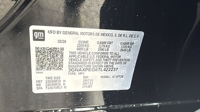 new 2026 Chevrolet Equinox car, priced at $36,215