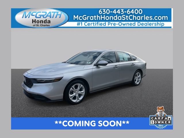 Solar Silver Metallic 2024 Honda Accord LX FWD Sedan Front-Wheel Drive Continuously Variable Transmission