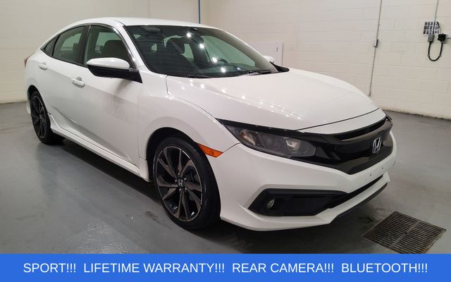 White 2021 Honda Civic Sedan Front-Wheel Drive Continuously Variable Transmission