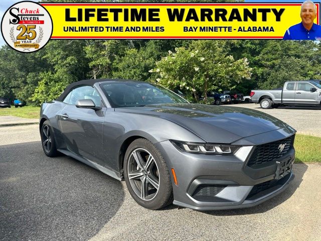 Gray Metallic 2024 Ford Mustang Convertible Rear-Wheel Drive Automatic