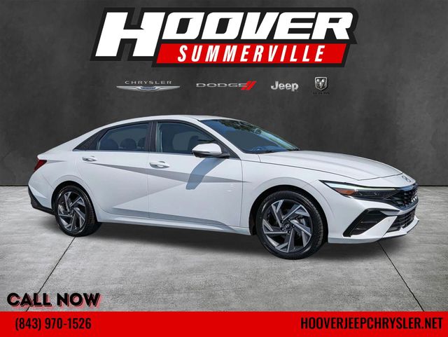 Serenity White 2024 Hyundai Elantra Sedan Front-Wheel Drive Continuously Variable Transmission