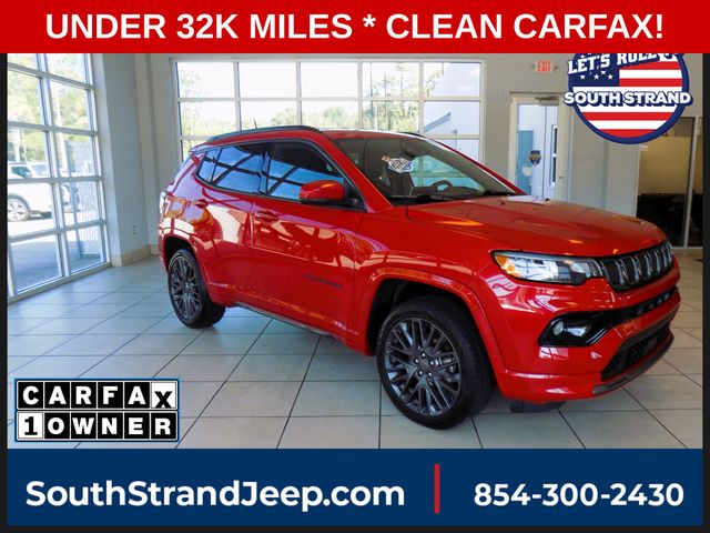Redline Pearlcoat 2022 Jeep Compass SUV / Crossover Four-Wheel Drive 9-Speed Automatic