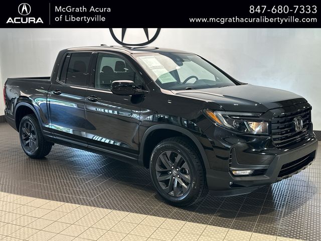 Crystal Black Pearl 2023 Honda Ridgeline Pickup Truck All-Wheel Drive 9-Speed Automatic