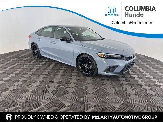 Sonic Gray Pearl 2022 Honda Civic Sport FWD Sedan Front-Wheel Drive Continuously Variable Transmission