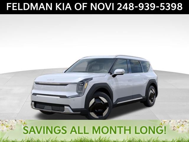 Glacial White Pearl 2026 Kia EV9 Wind AWD SUV / Crossover All-Wheel Drive 1-Speed Automatic