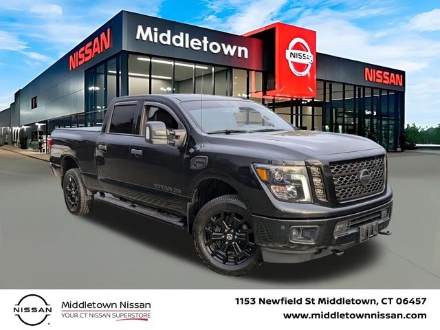 Gray (Magnetic Black Metallic) 2019 Nissan Titan Pickup Truck Four-Wheel Drive 6-Speed Automatic