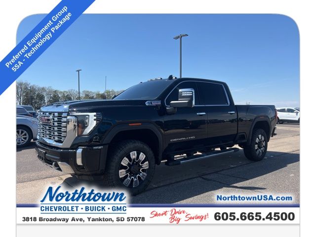 Onyx Black 2024 GMC Sierra 2500HD Denali Crew Cab 4WD Pickup Truck Four-Wheel Drive Automatic