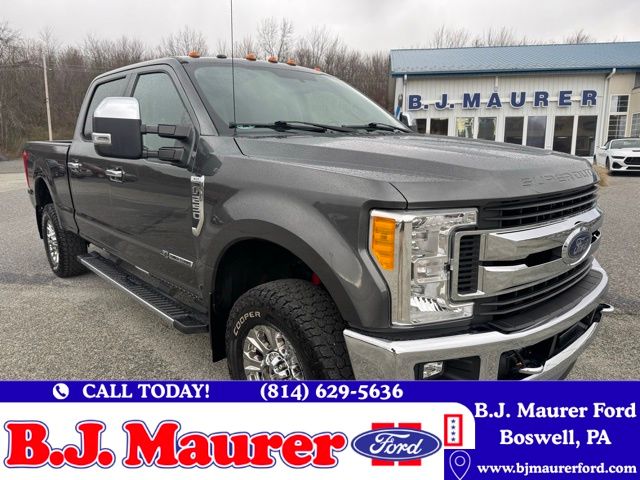 Gray (Magnetic) 2017 Ford F-250 Super Duty XLT Crew Cab 4WD Pickup Truck Four-Wheel Drive 6-Speed Automatic