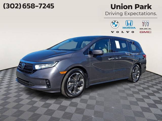 Gray 2024 Honda Odyssey Elite FWD Minivan Front-Wheel Drive Automatic