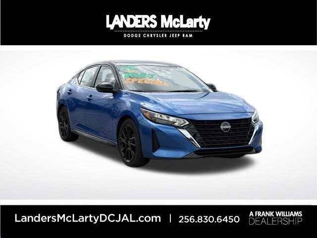Electric Blue Metallic/Super Black 2025 Nissan Sentra Sedan Front-Wheel Drive Continuously Variable Transmission