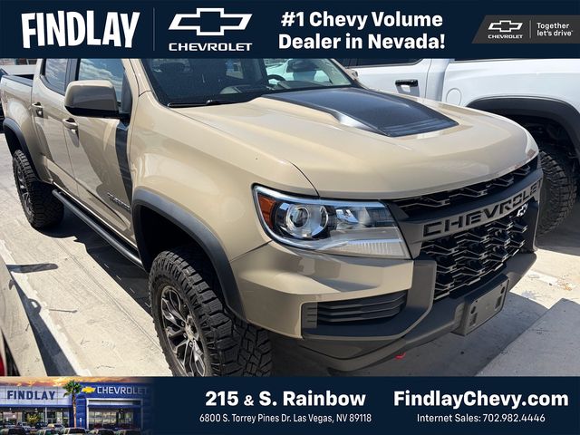 Sand Dune Metallic 2022 Chevrolet Colorado Pickup Truck Four-Wheel Drive 8-Speed Automatic