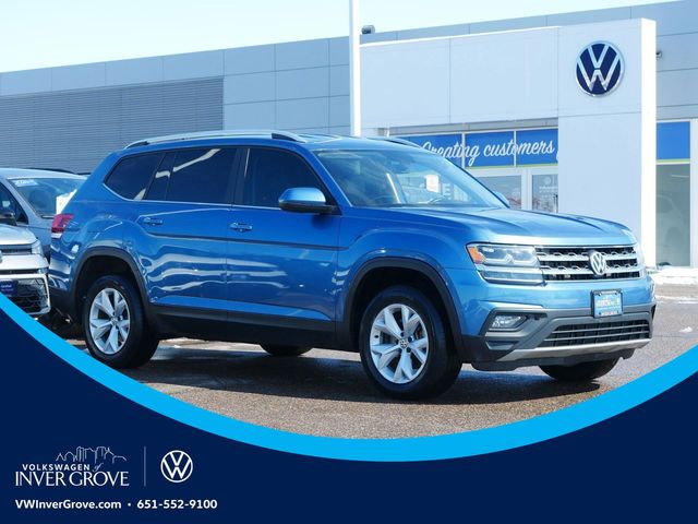 Pacific Blue Metallic 2019 Volkswagen Atlas SE 4Motion SUV / Crossover All-Wheel Drive 8-Speed Automatic