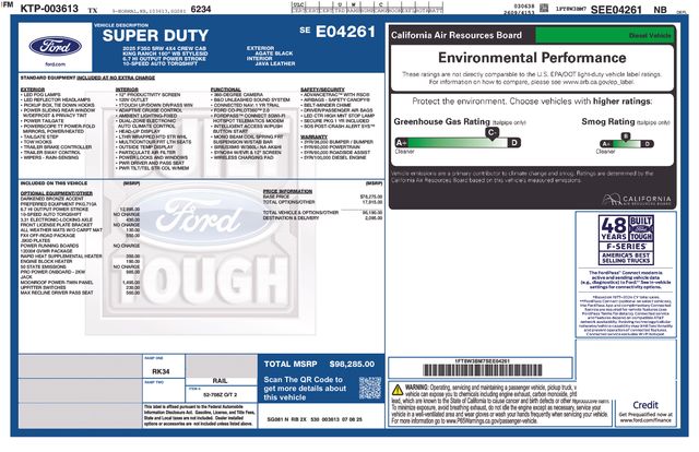 2025 Black Ford Super Duty F-350 SRW King Ranch 4X4 Truck