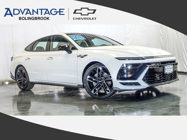 Serenity White 2024 Hyundai Sonata Sedan Front-Wheel Drive 8-Speed Automatic