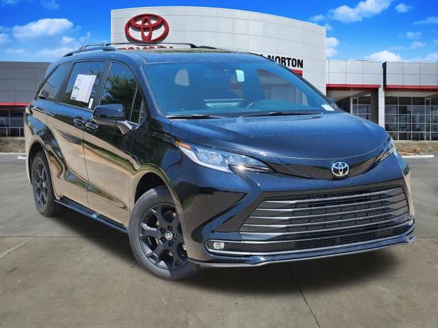 Midnight Black Metallic 2026 Toyota Sienna Minivan All-Wheel Drive Continuously Variable Transmission