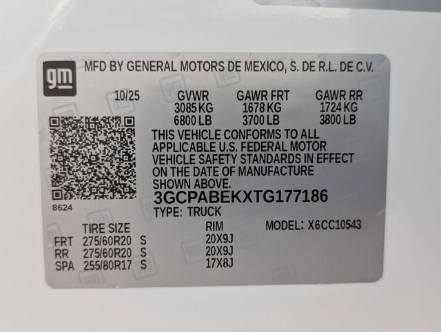 New 2026 White Chevrolet Custom image 28