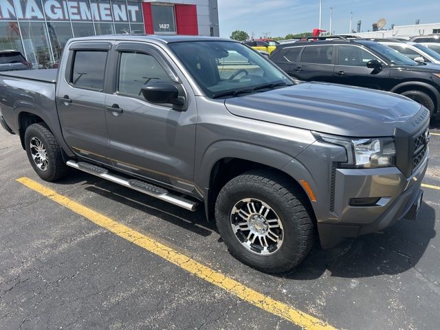 Gray (Gun Metallic) 2022 Nissan Frontier S Crew Cab 4WD Pickup Truck Four-Wheel Drive 9-Speed Automatic