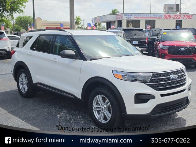 Star White Metallic Tri-Coat 2024 Ford Explorer XLT RWD SUV / Crossover Rear-Wheel Drive Automatic