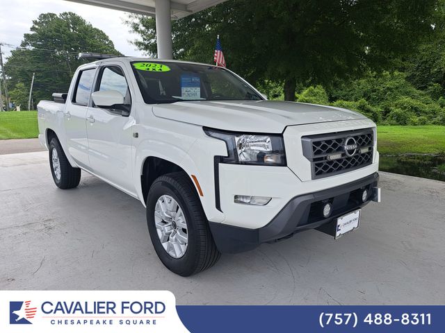 Glacier White 2023 Nissan Frontier Pickup Truck Four-Wheel Drive 9-Speed Automatic