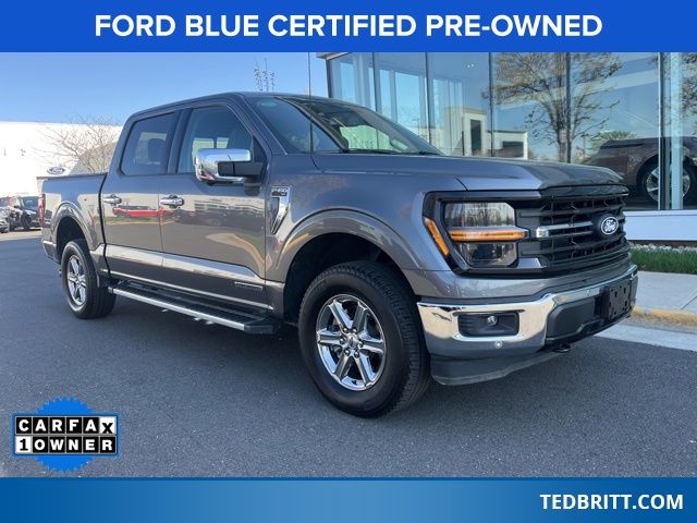 Gray Metallic 2024 Ford F-150 XLT SuperCrew 4WD Pickup Truck Four-Wheel Drive Automatic