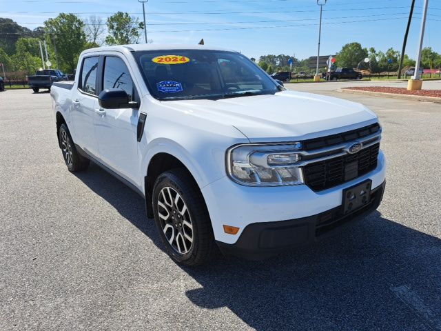 Oxford White 2024 Ford Maverick Lariat SuperCrew FWD Pickup Truck Front-Wheel Drive Continuously Variable Transmission