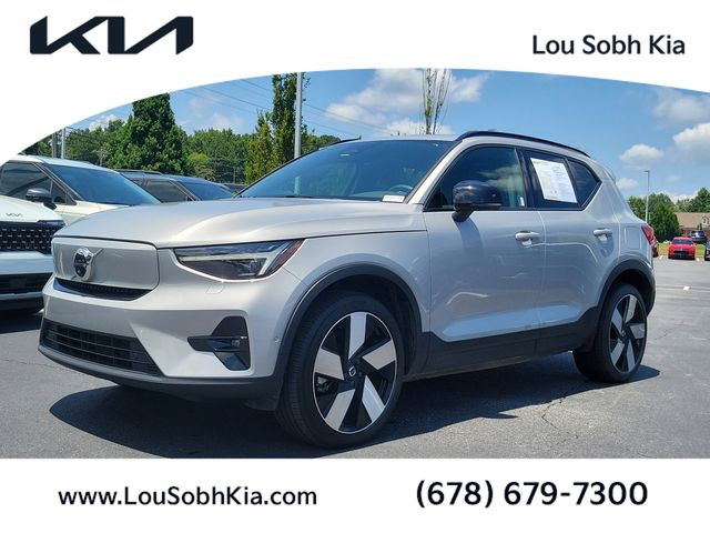 Fjord Blue Metallic 2023 Volvo XC40 Recharge SUV / Crossover All-Wheel Drive 1-Speed Automatic