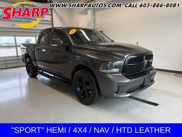 Gray (Granite Crystal Metallic Clearcoat) 2015 RAM 1500 Pickup Truck Four-Wheel Drive 8-Speed Automatic