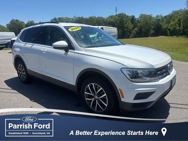 Pure White 2020 Volkswagen Tiguan SUV / Crossover Front-Wheel Drive 8-Speed Automatic