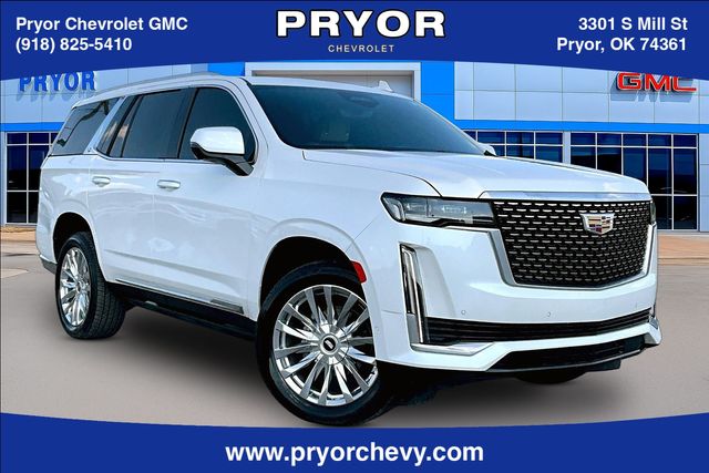 Crystal White Tricoat 2023 Cadillac Escalade SUV / Crossover Four-Wheel Drive Automatic