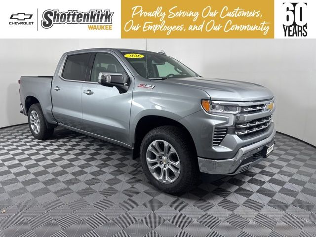 Sterling Gray Metallic 2026 Chevrolet Silverado 1500 Pickup Truck Four-Wheel Drive Automatic