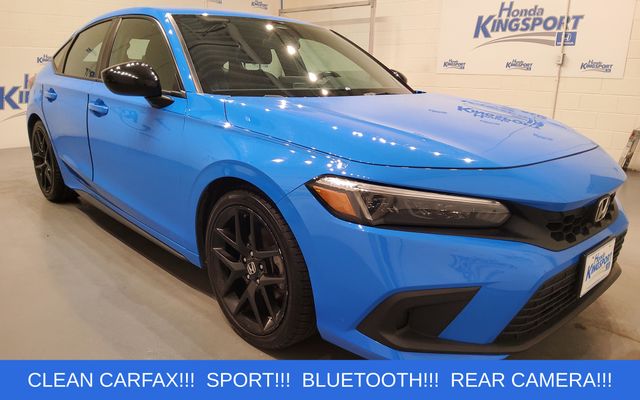 Blue 2022 Honda Civic Hatchback Sport FWD Hatchback Front-Wheel Drive Automatic