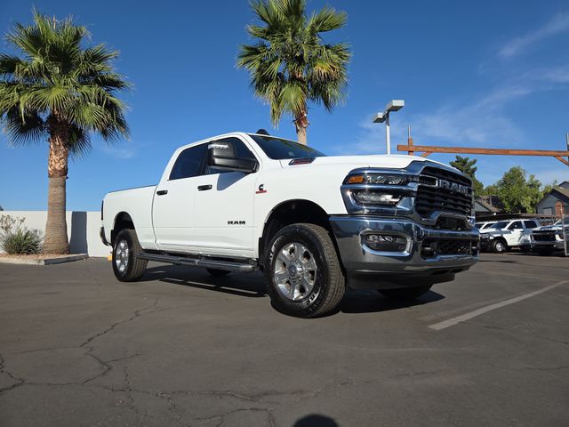 Bright White Clearcoat 2025 RAM 2500 Big Horn Crew Cab 4WD Pickup Truck Four-Wheel Drive 8-Speed Automatic