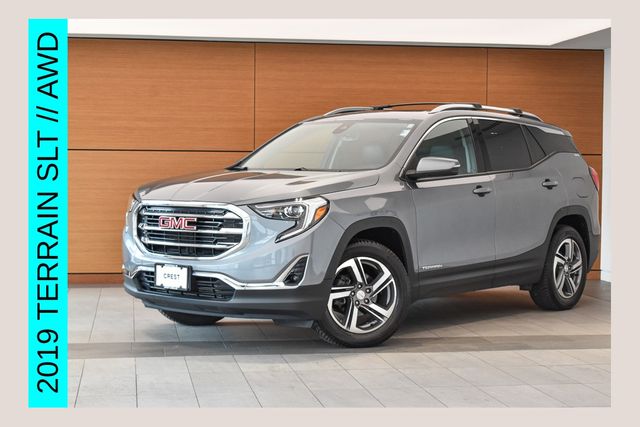 Gray (Satin Steel Metallic) 2019 GMC Terrain SLT Diesel AWD SUV / Crossover Four-Wheel Drive 6-Speed Automatic