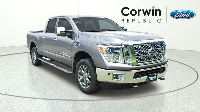 Gray (Gun Metallic) 2017 Nissan Titan XD SL Crew Cab 4WD Pickup Truck Four-Wheel Drive 7-Speed Automatic