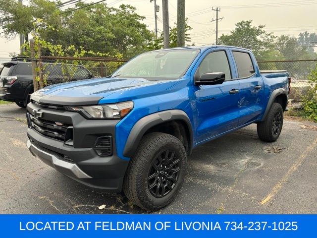Glacier Blue Metallic 2024 Chevrolet Colorado Pickup Truck Four-Wheel Drive 8-Speed Automatic