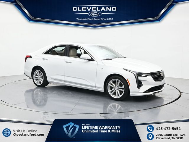 Summit White 2023 Cadillac CT4 Sedan Rear-Wheel Drive 8-Speed Automatic
