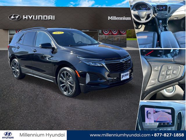 Black Metallic 2022 Chevrolet Equinox RS with 1RS FWD SUV / Crossover Front-Wheel Drive 6-Speed Automatic Overdrive