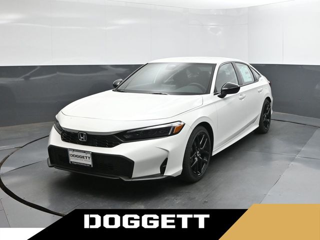 Platinum White Pearl 2026 Honda Civic Sedan Front-Wheel Drive Continuously Variable Transmission