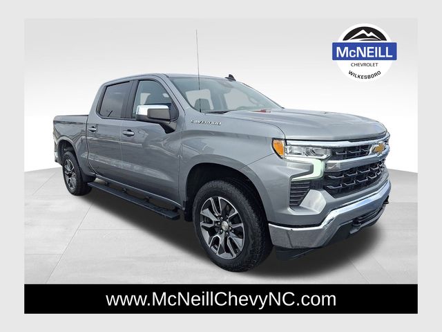 Sterling Gray Metallic 2024 Chevrolet Silverado 1500 LT Crew Cab 4WD Pickup Truck Four-Wheel Drive 8-Speed Automatic